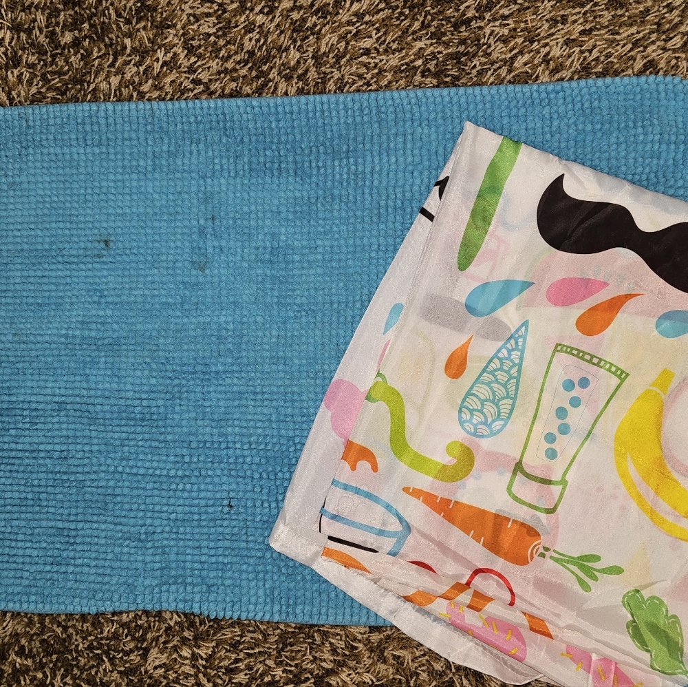 IKEA shower curtain & rug